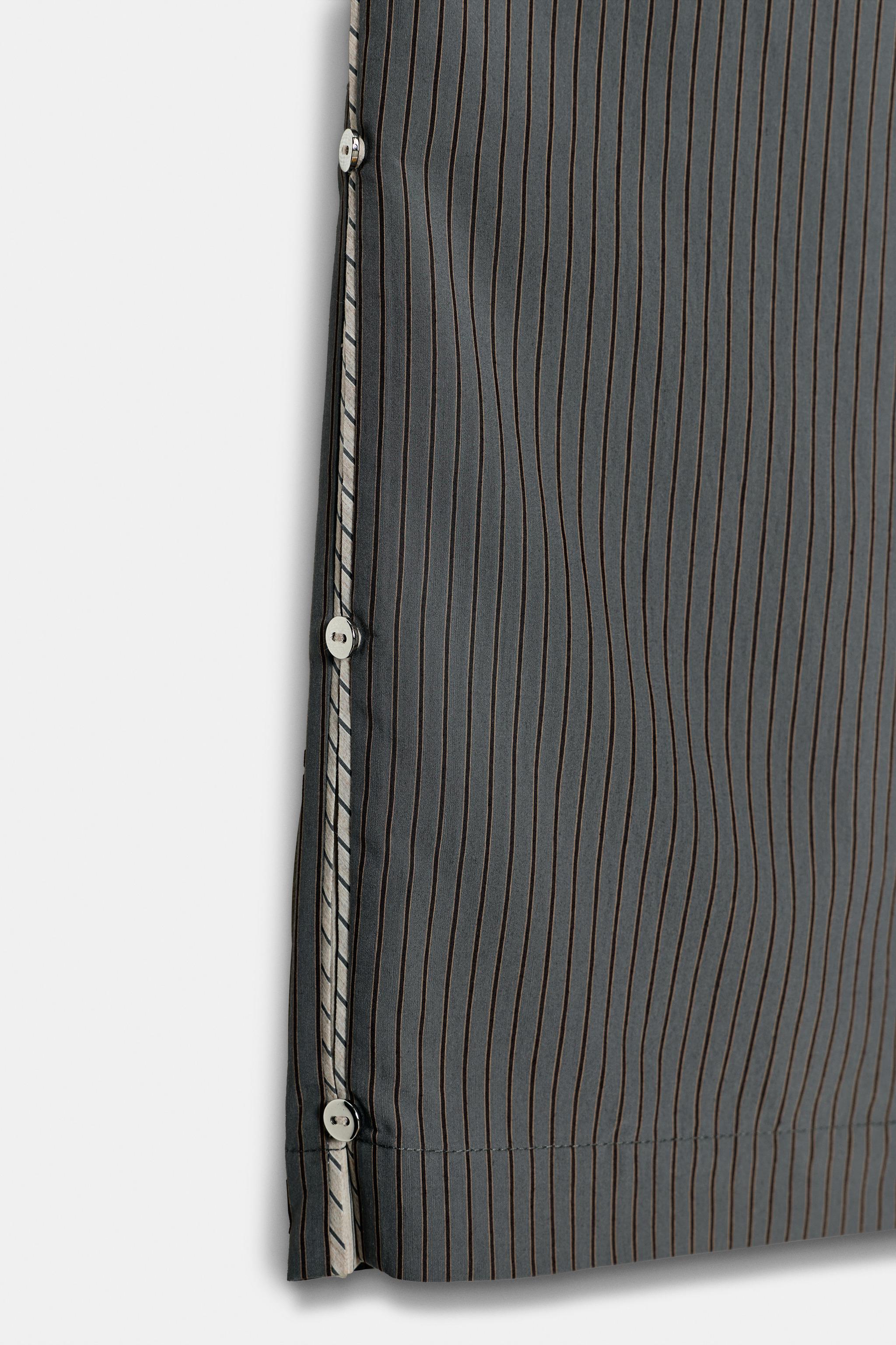 PANTALON À RAYURES EN MÉLANGE DE VISCOSE